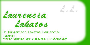 laurencia lakatos business card